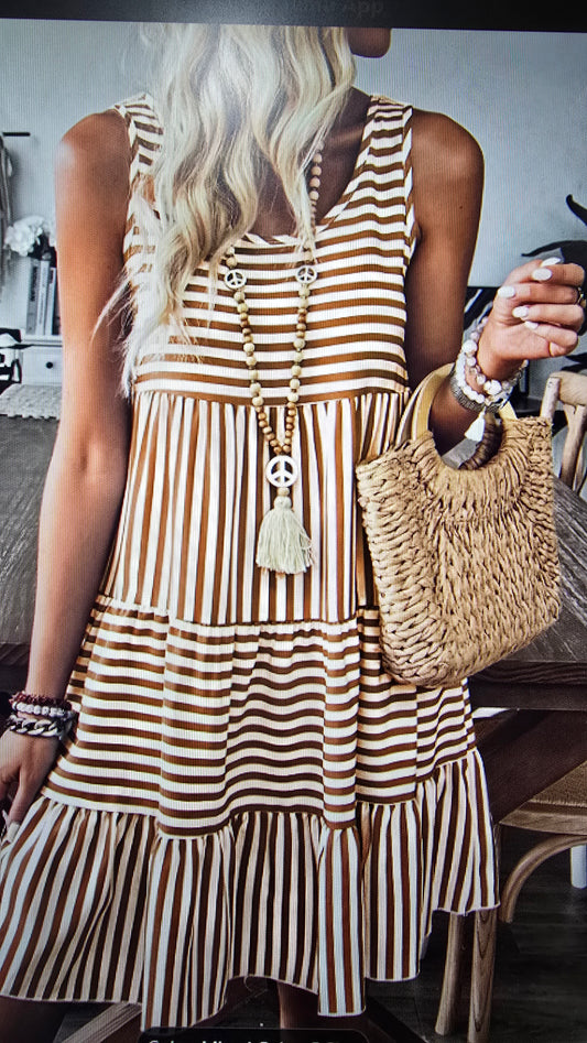 Striped Sleeveless Dress