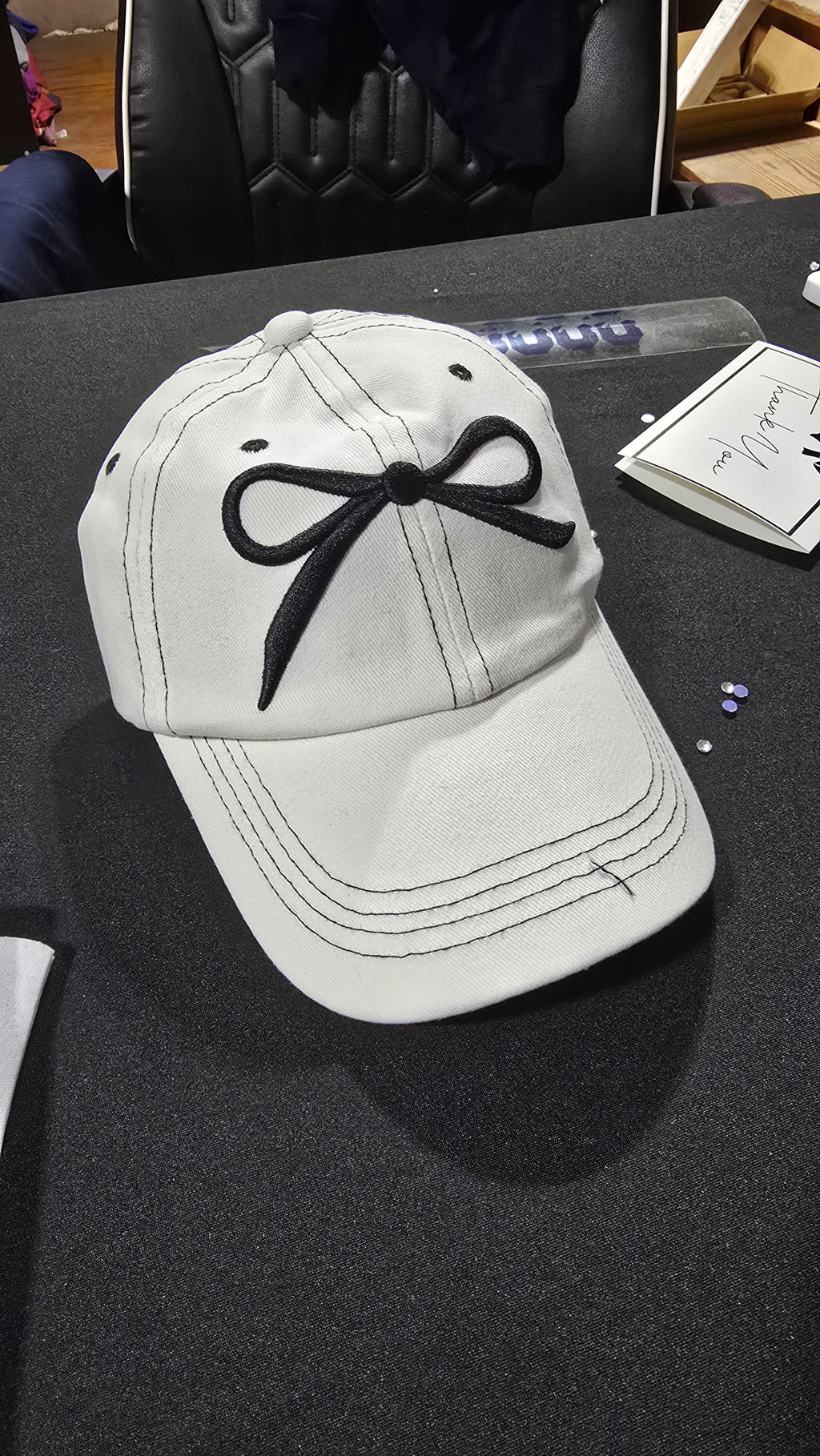 Bow Embroidery Hats