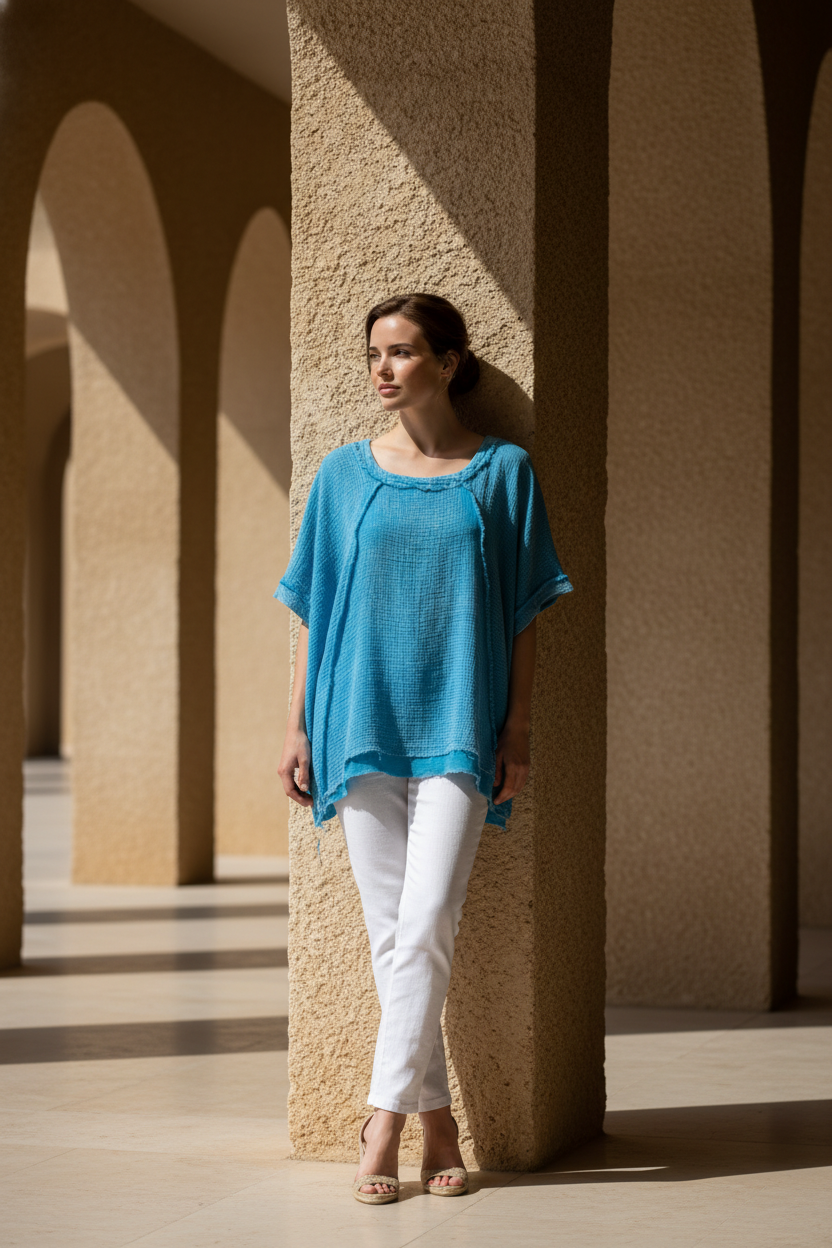 Vintage Short Sleeve Gauze
