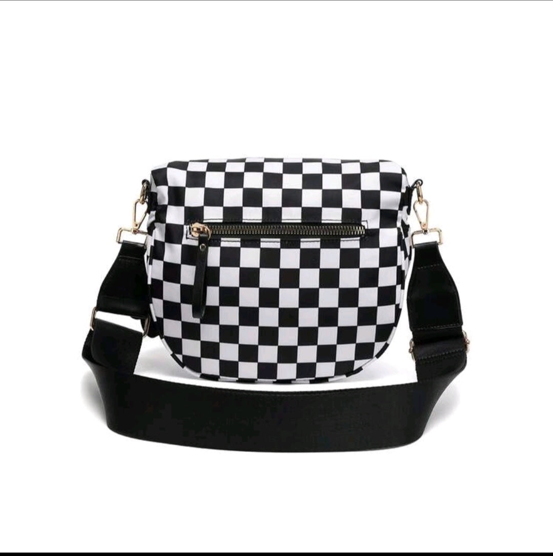 Checkered Cross Body Bag