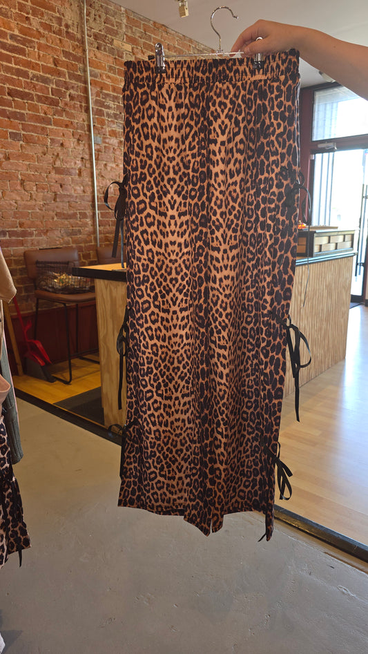 Leopard Bow Pants