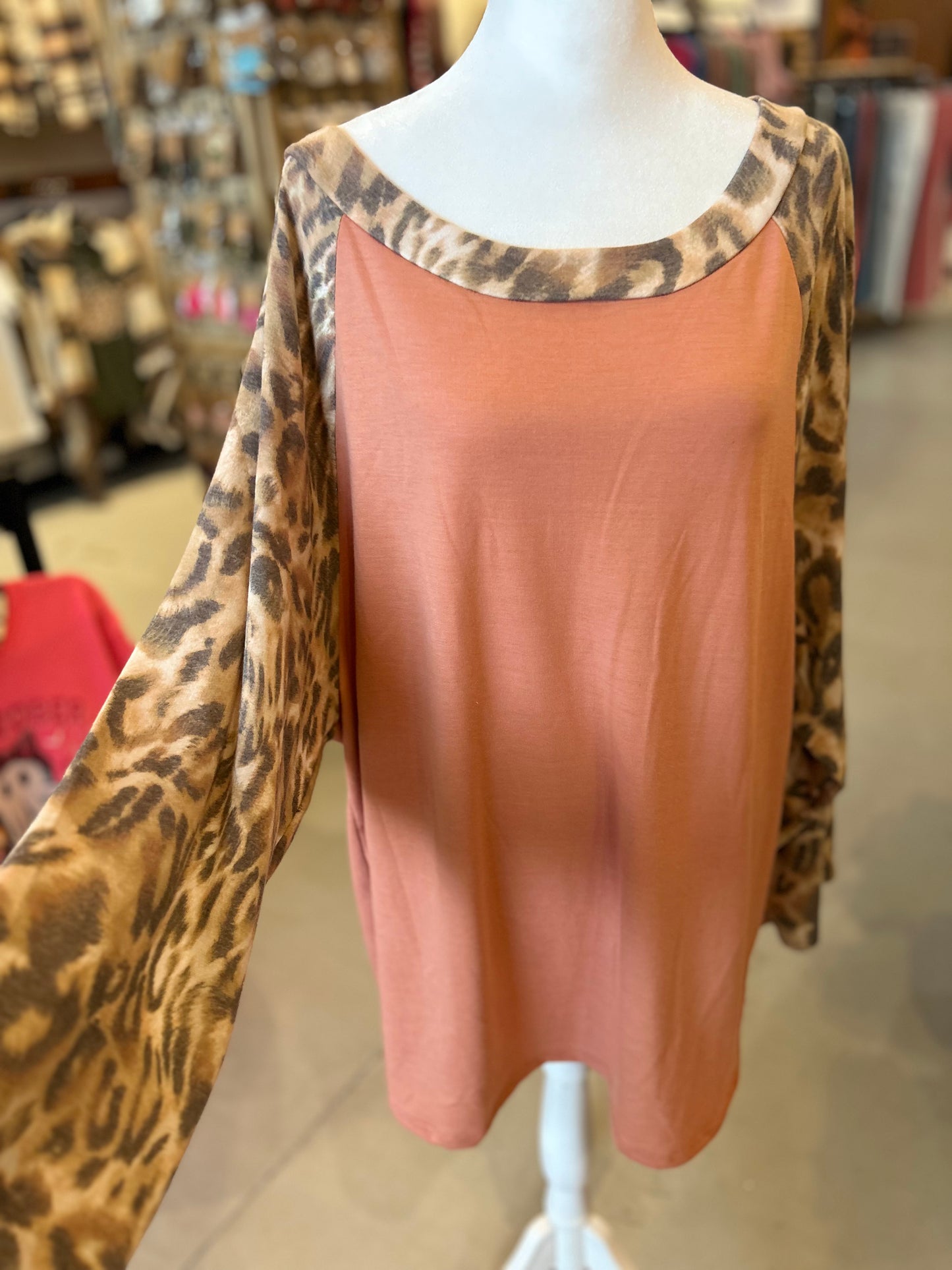 Pink Leopard Boxy Tunic