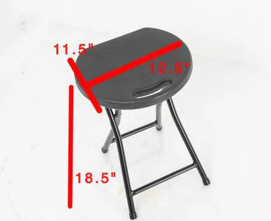 Black Super Sturdy Folding Stool